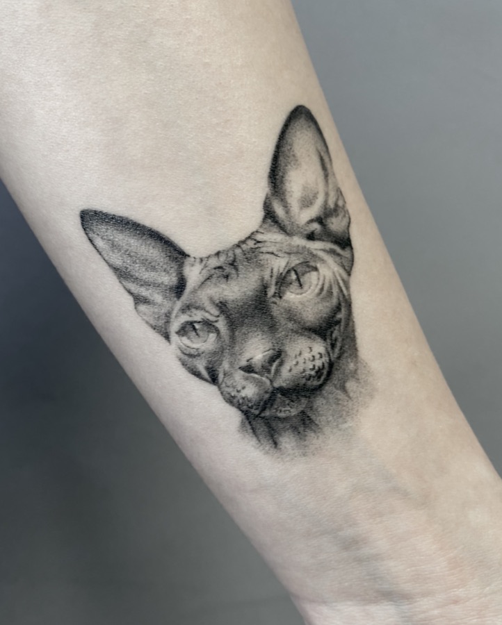 Microrealism portrait tattoo