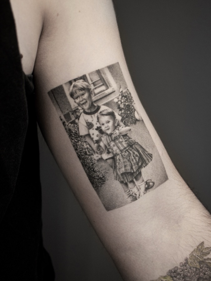 Pet portrait tattoo